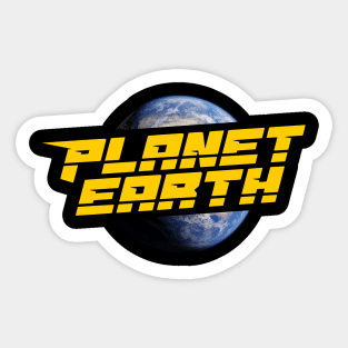 Planet earth logo space universe badge Sticker